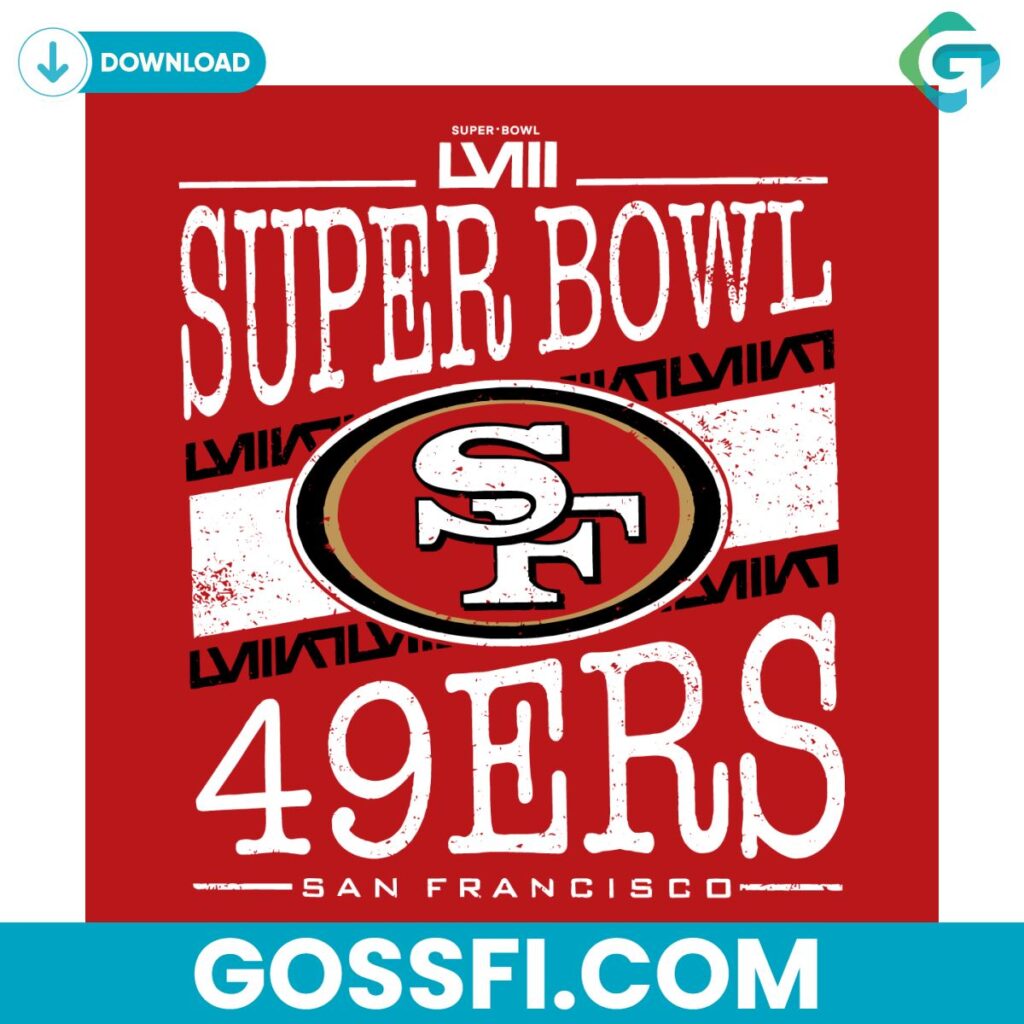 Super Bowl 49ers San Francisco Football Svg Digital Download
